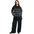 thumbnail image 1 of June & Vie Women's Plus Size Bell-Sleeve French Terry Sweatshirt, 1 of 6