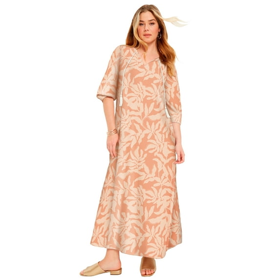 June + Vie Women's Plus Size Boho Maxi Dress
