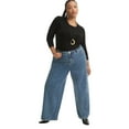 thumbnail image 1 of June & Vie Women's Plus Size Curvie-Fit High-Rise Jeans, 1 of 4