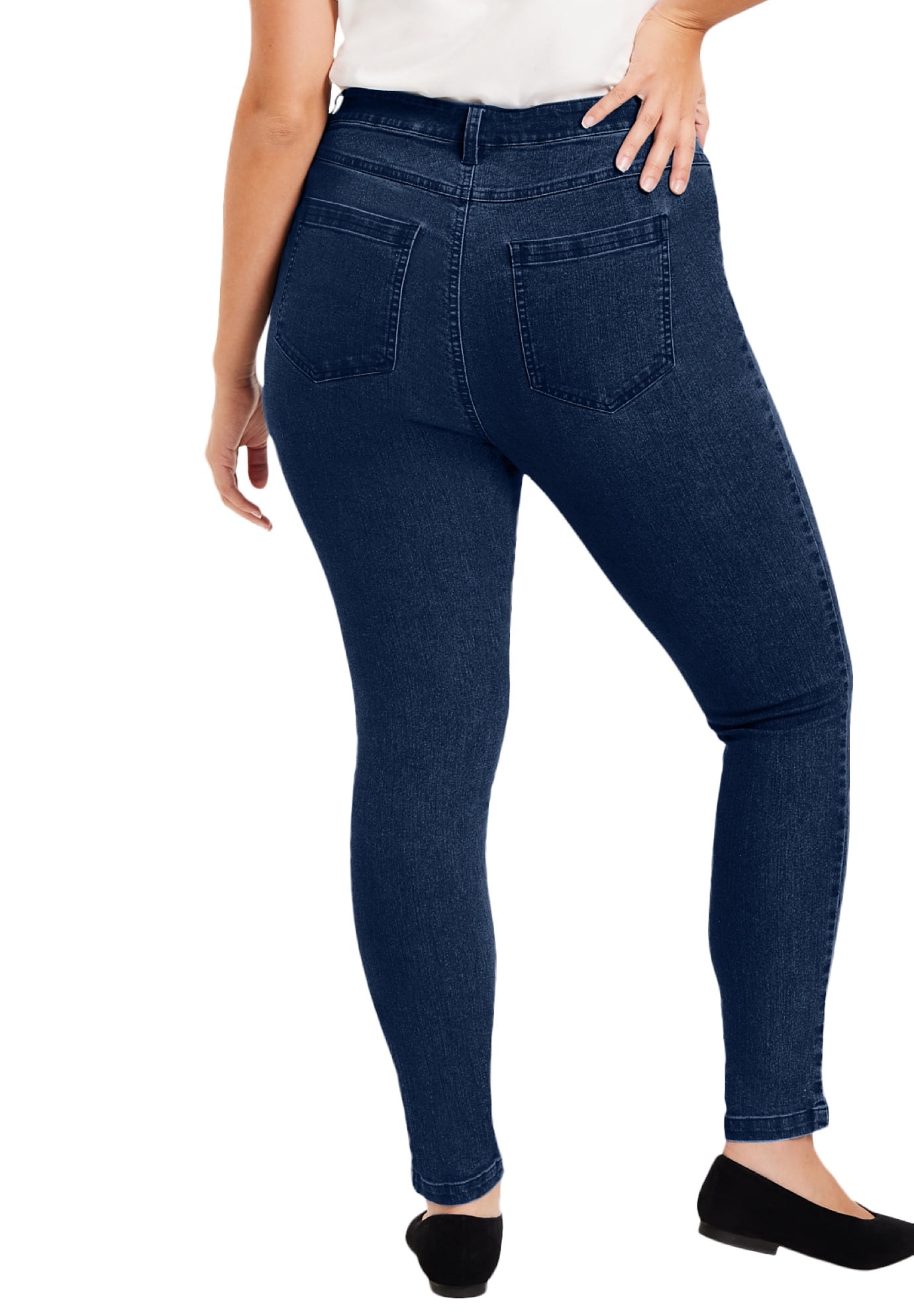 June + Vie Women's Plus Size Curvie Fit Skinny Jeans - Walmart.com