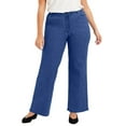 thumbnail image 1 of June + Vie Women's Plus Size Curvie Fit Wide-Leg Jeans, 1 of 4