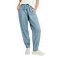 thumbnail image 1 of June & Vie Women's Plus Size Drawstring Denim Jogger, 1 of 4