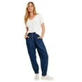 thumbnail image 1 of June & Vie Women's Plus Size Drawstring Denim Jogger, 1 of 4