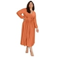 thumbnail image 1 of June + Vie Women's Plus Size Empire Waist Dress, 1 of 6