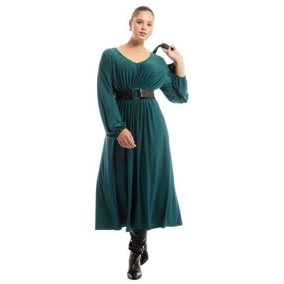 June & Vie Women's Plus Size Empire Waist Dress