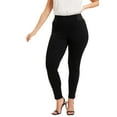 thumbnail image 1 of June + Vie Women's Plus Size Formfit Classic Ponte Pant, 1 of 5