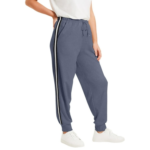 June   Vie Women's Plus Size French Terry Jogger