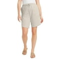thumbnail image 1 of June + Vie Women's Plus Size French Terry Shorts, 1 of 3