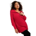 thumbnail image 1 of June + Vie Women's Plus Size Half-Zip Sweater, 1 of 6