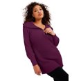 thumbnail image 1 of June + Vie Women's Plus Size Half-Zip Sweater, 1 of 5