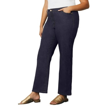 June + Vie Women's Plus Size June Fit Boyfriend Jeans