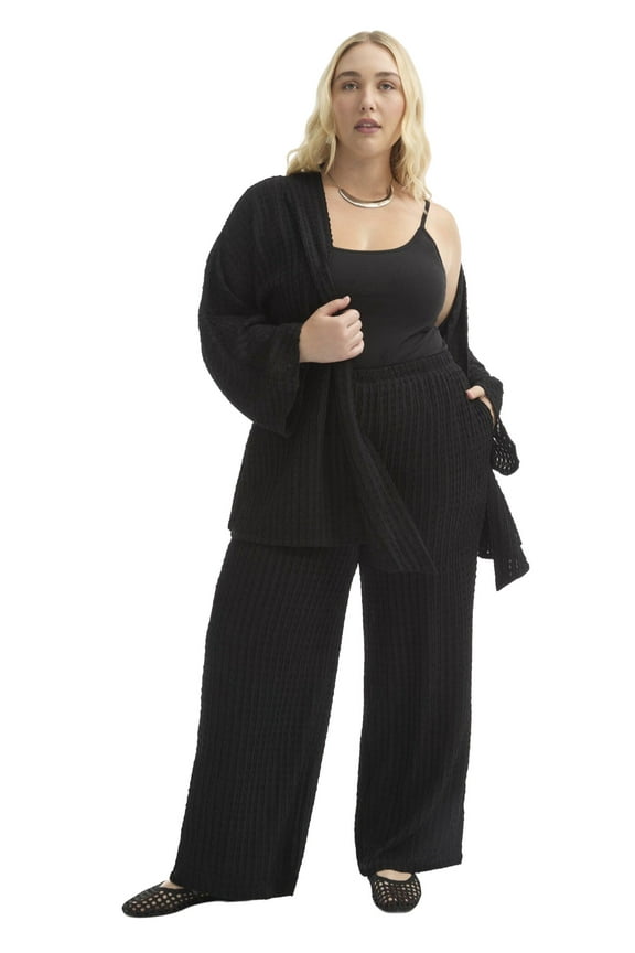 Women's Plus Size Knitted Pull-On Pants