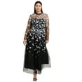 thumbnail image 1 of June & Vie Women's Plus Size Mesh-Overlay Maxi Dress, 1 of 5
