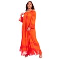 thumbnail image 1 of June + Vie Women's Plus Size Off-The-Shoulder Sundrop Maxi Dress - 14/16, Grenadine, 1 of 5