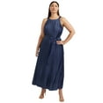 thumbnail image 1 of June + Vie Women's Plus Size Pleated Halter Maxi Dress, 1 of 5