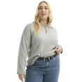 thumbnail image 1 of June & Vie Women's Plus Size Polo Shirt Sweater, 1 of 4