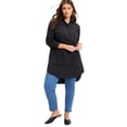 thumbnail image 1 of June + Vie Women's Plus Size Poplin La Vie Max Tunic, 1 of 5