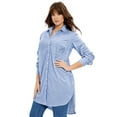 thumbnail image 1 of June + Vie Women's Plus Size Poplin La Vie Max Tunic, 1 of 5