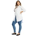 thumbnail image 1 of June + Vie Women's Plus Size Poplin La Vie Max Tunic, 1 of 5