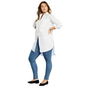 JUNE+VIE June + Vie Women's Plus Size Poplin La Vie Max Tunic
