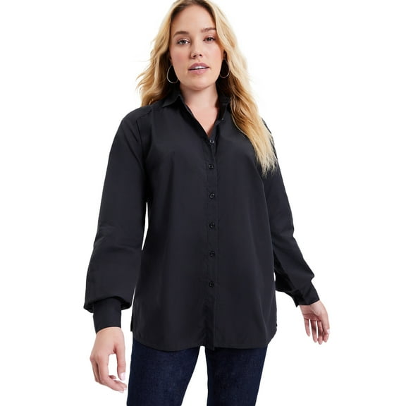 June   Vie Women's Plus Size Poplin La Vie Tunic