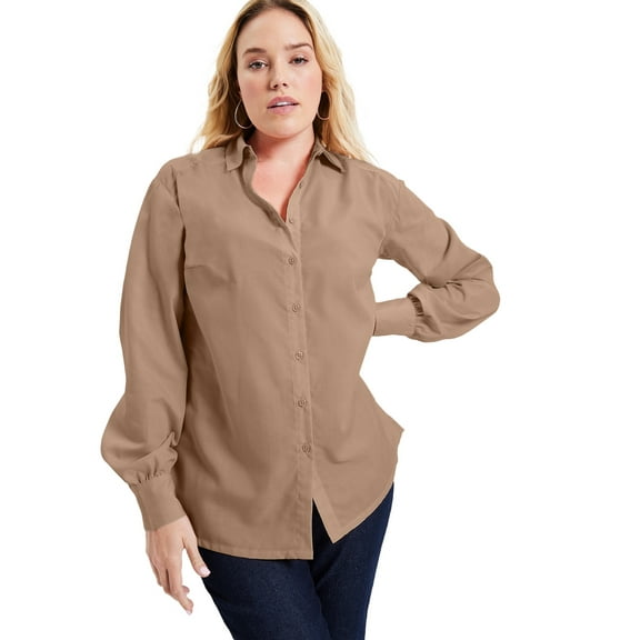 June   Vie Women's Plus Size Poplin La Vie Tunic