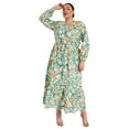 thumbnail image 1 of June & Vie Women's Plus Size Raglan  Sleeve Maxi Dress, 1 of 3