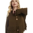 thumbnail image 1 of June & Vie Women's Plus Size Ruffled Peplum Cardigan Sweater, 1 of 4