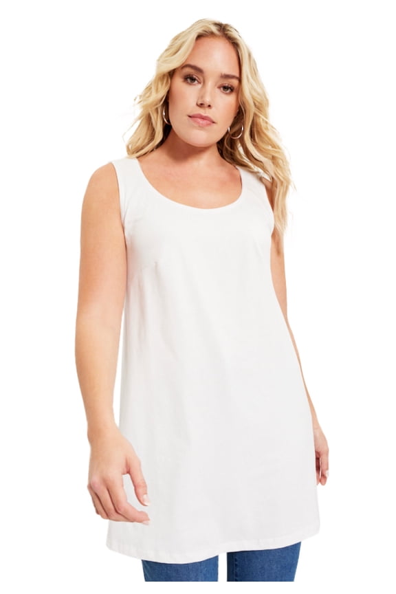 Women's Plus Size Scoopneck One + Only Tunic Tank