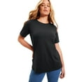 thumbnail image 1 of June & Vie Women's Plus Size Short-Sleeve Crewneck One + Only Tee, 1 of 5