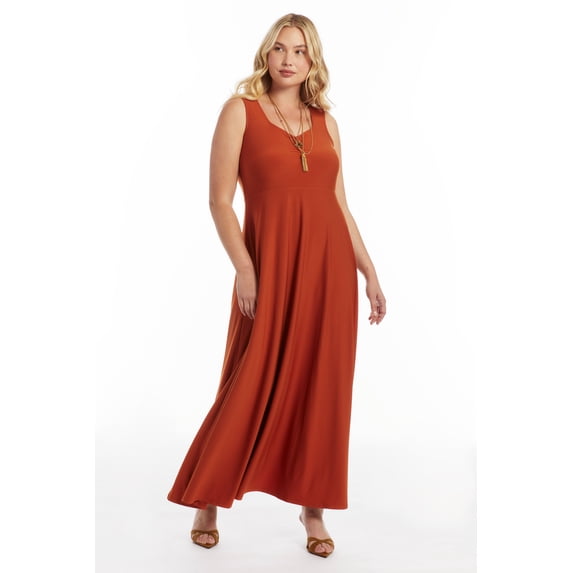 June & Vie Women's Plus Size Sleeveless Sweetheart Dress