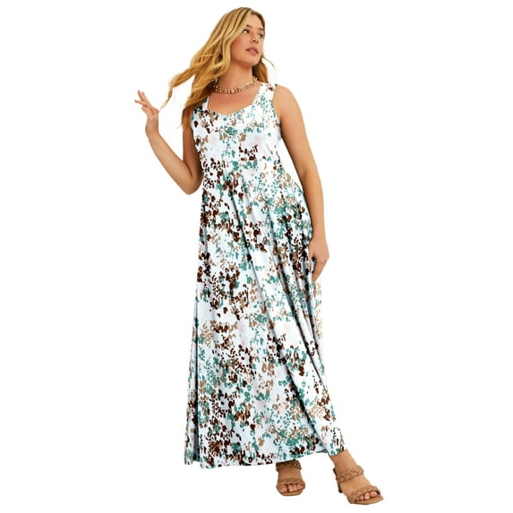 June & Vie Women's Plus Size Sleeveless Sweetheart Dress