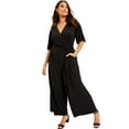 thumbnail image 1 of June + Vie Women's Plus Size Wide-Leg Jumpsuit, 1 of 4