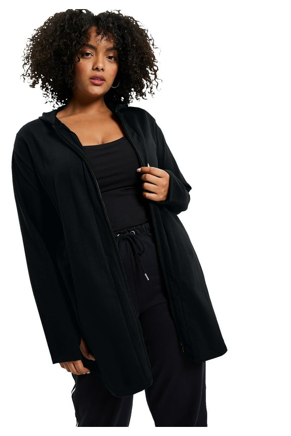 Women's Plus Size Zip-Up French Terry Hoodie