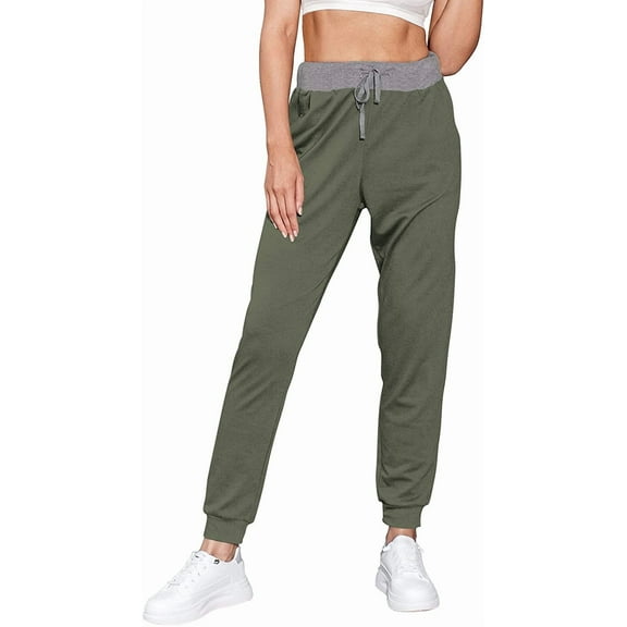JuneFish Women Joggers Cozy Sweatpants Tapered Active Yoga Lounge Track Pants with Pockets