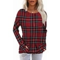 thumbnail image 1 of JuneFish Women Long Sleeve Shirts Casual Tops Dressy Blouses Loose Tunic with Pockets, 1 of 6