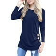 thumbnail image 1 of JuneFish Women's Casual Long Sleeve Tunic Tops Fall T-shirt Blouses, 1 of 6
