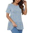 thumbnail image 1 of JuneFish Women's Fashion Short Sleeve Tiered Basic Casual Top, 1 of 5