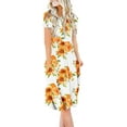 thumbnail image 1 of JuneFish Women's Summer Casual Short Sleeve Dressy Dresses Empire Waist Knee Length Dress with Pockets, 1 of 7