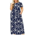 thumbnail image 1 of WUJINXIA Women's Summer Plus Size 2X to 6X Maxi Loose Dress with Pockets, 1 of 7