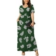 thumbnail image 1 of JuneFish Women's Summer Plus Size 2X to 6X Maxi Loose Dress with Pockets, 1 of 6