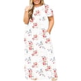 thumbnail image 1 of JuneFish Women's Summer Plus Size 2X to 6X Maxi Loose Dress with Pockets, 1 of 9