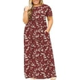 thumbnail image 1 of JuneFish Women's Summer Plus Size 2X to 6X Maxi Loose Dress with Pockets, 1 of 7