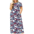 thumbnail image 1 of WUJINXIA Women's Summer Plus Size 2X to 6X Maxi Loose Dress with Pockets, 1 of 7