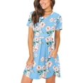 thumbnail image 1 of JuneFish Women's Summer Short Sleeve Casual Dresses Beach Flowy Sundresses with Pockets, 1 of 7