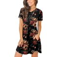 thumbnail image 1 of JuneFish Women's Summer Short Sleeve Casual Dresses Beach Flowy Sundresses with Pockets, 1 of 7