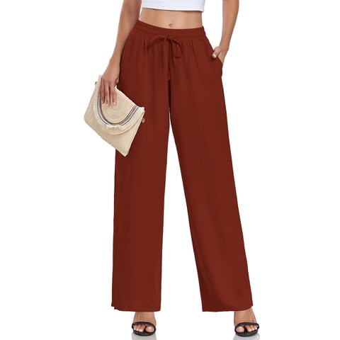 Women's Wide Leg Lounge Pants with Pockets Relaxed Fit Lightweight Pants