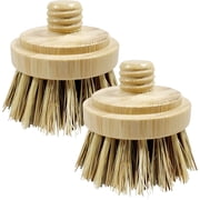 JuneLily Sisal & Coconut Dish Brush Heads استبدال نباتي لغسل الأطباق حمام المطبخ