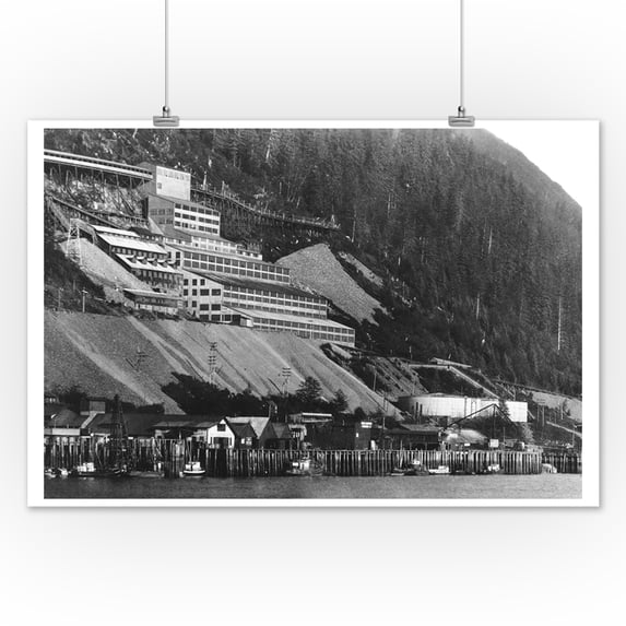 Juneau, Alaska Town Mill View Photograph (12x18 Art Print, Wall Decor Travel Poster)