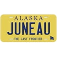 thumbnail image 1 of Juneau Capital Of Alaska Flat Novelty Car License Plate, 1 of 3